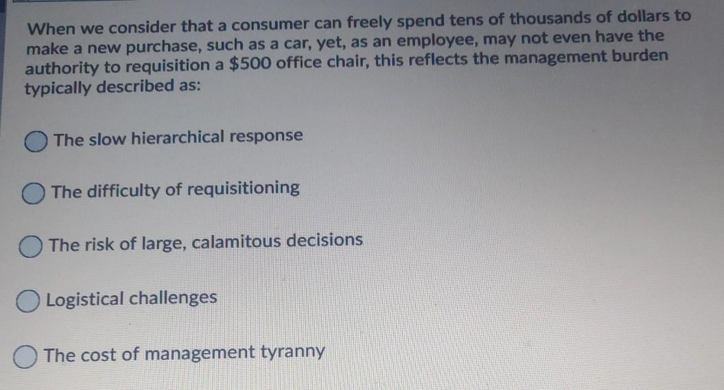 When we consider that a consumer can freely spend