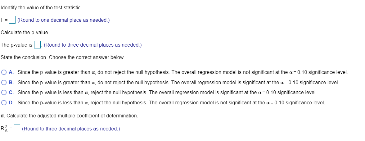 A realtor would like to develop a regression