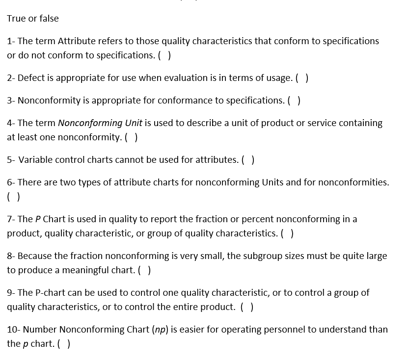 True or false 1- The term Attribute refers to