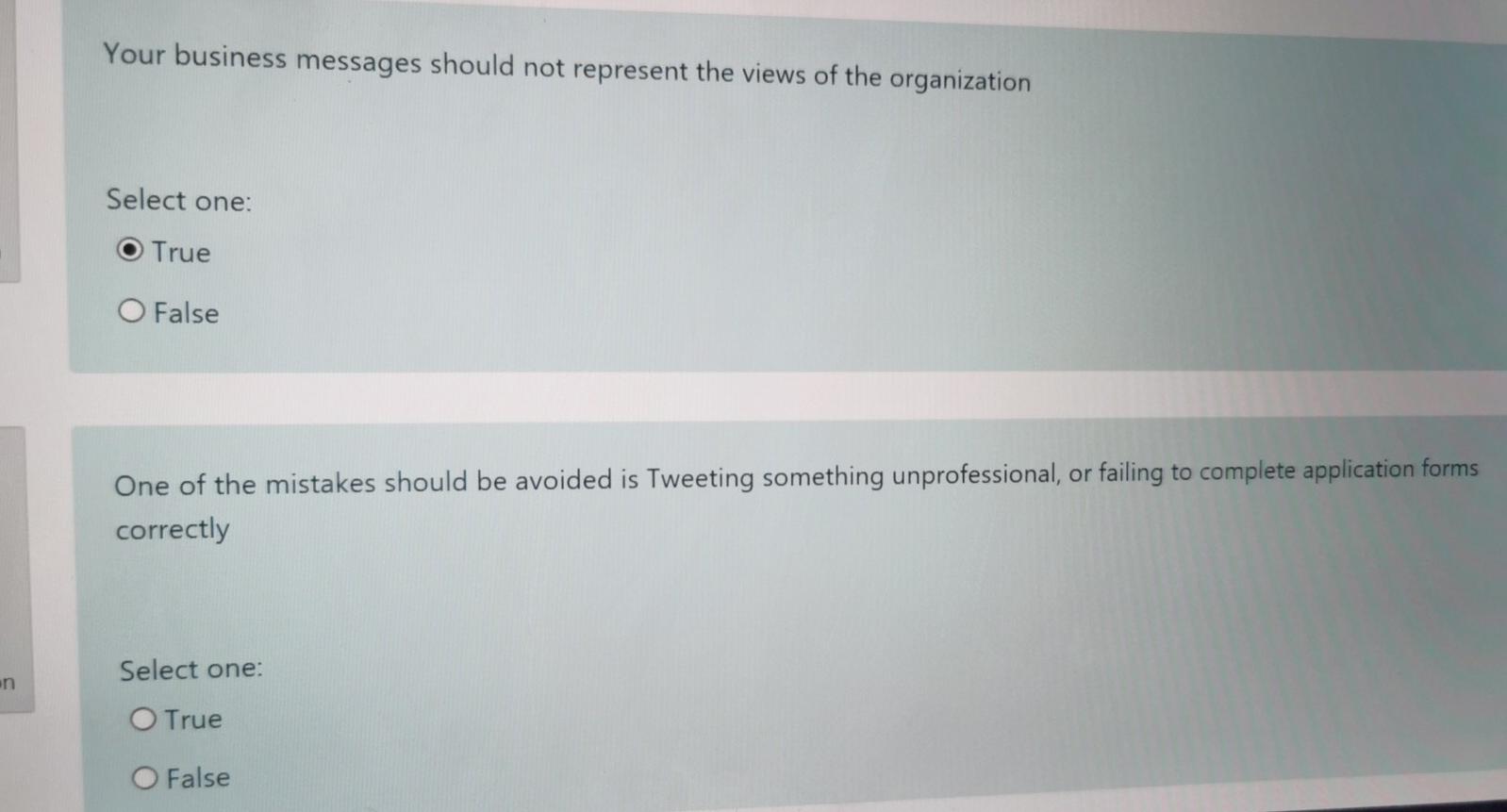 Your business messages should not represent the