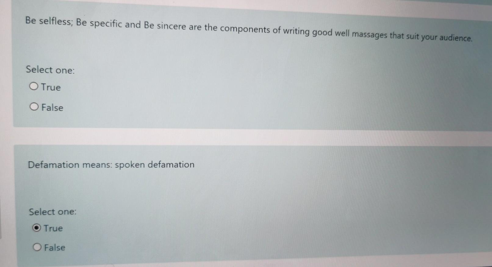 Your business messages should not represent the