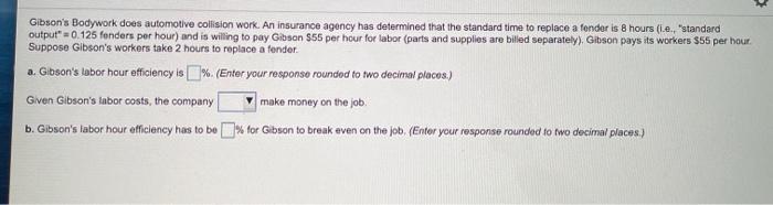 Gibson's Bodywork does automotive collision work.