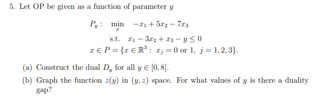 5. Let OP be given as a function of parameter y
