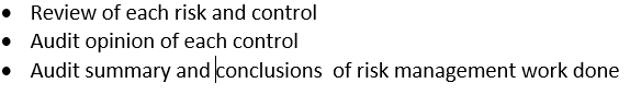 please answer internal auditing assurance &