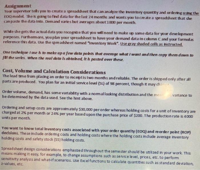 please show excel calulations its project