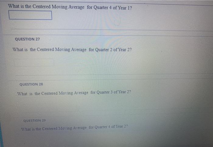 PROBLEM #3: The quarterly sales data for a gift