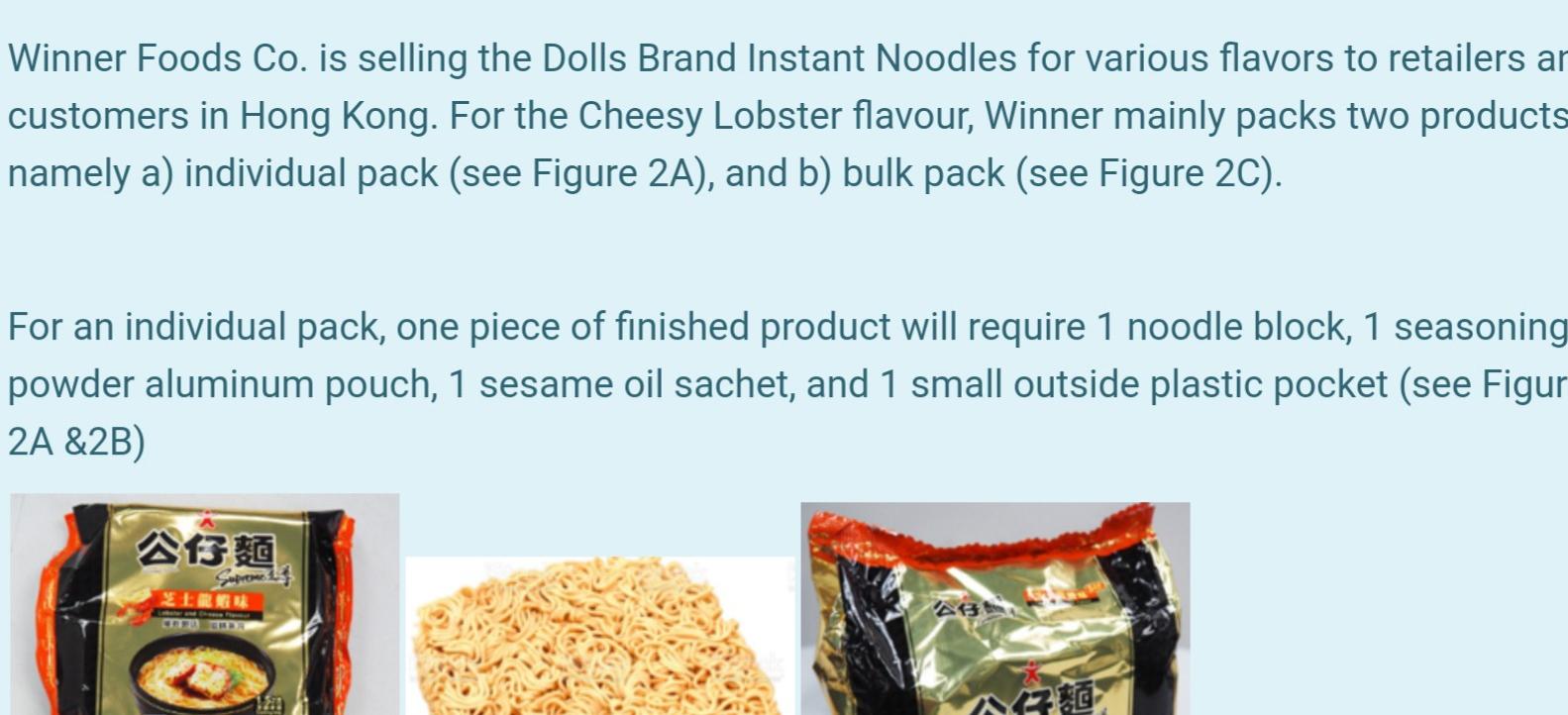 Winner Foods Co. is selling the Dolls Brand