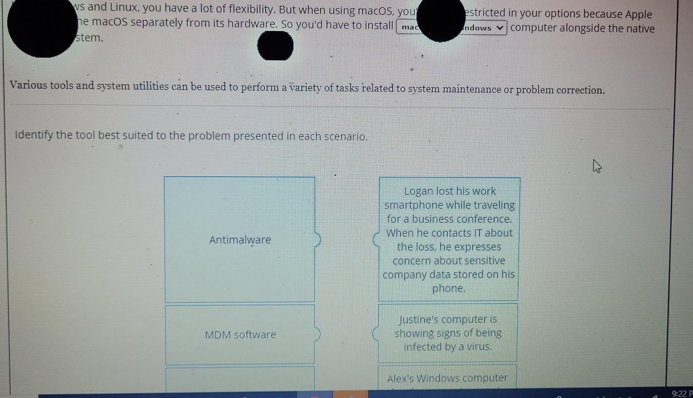 You work the IT support desk at a private high