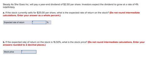 Steady As She Goes Inc. will pay a year-end