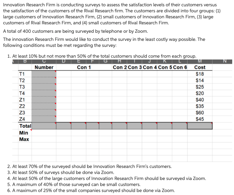 1. Write the mathematical formulation. 2. What is