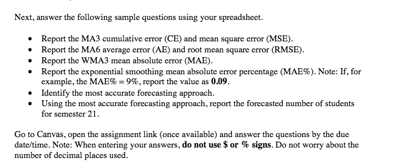 Answer numbered questions only Assignment #6