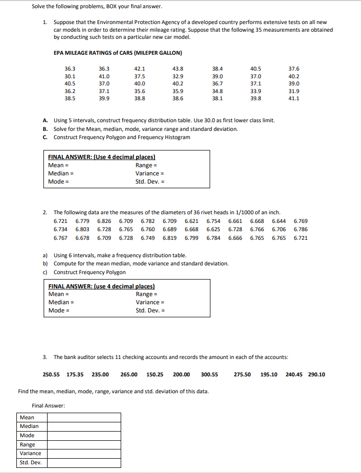 Solve the following problems, BOX your final