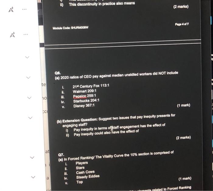 This discontinuity in practice also means (2