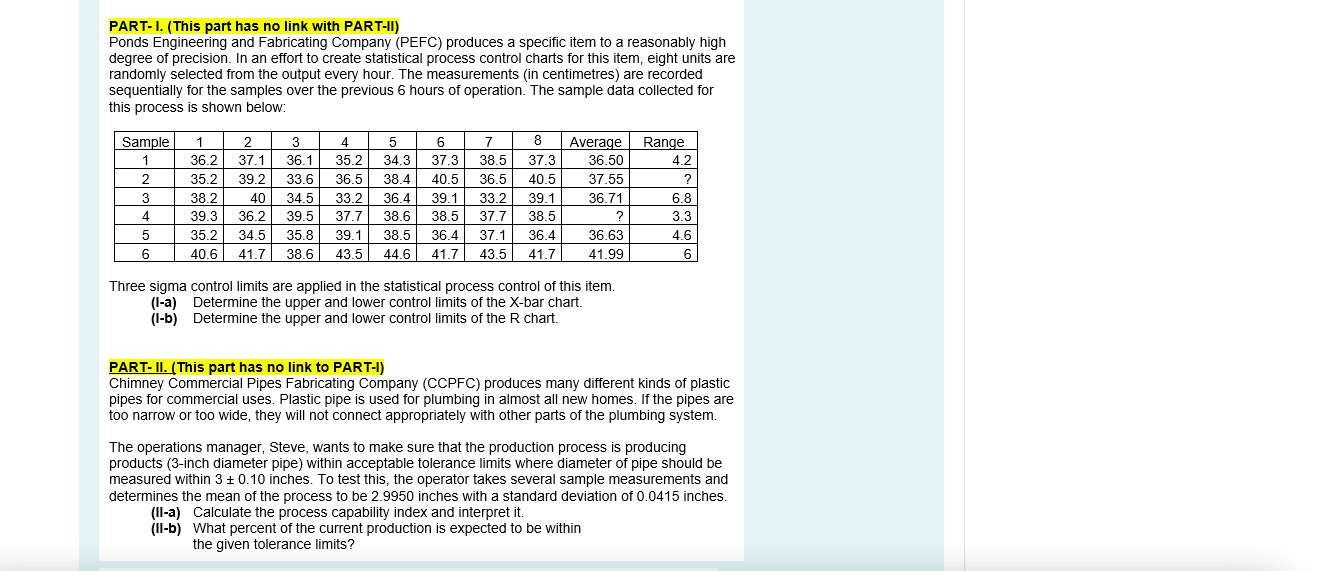 PART-I. (This part has no link with PART-11)