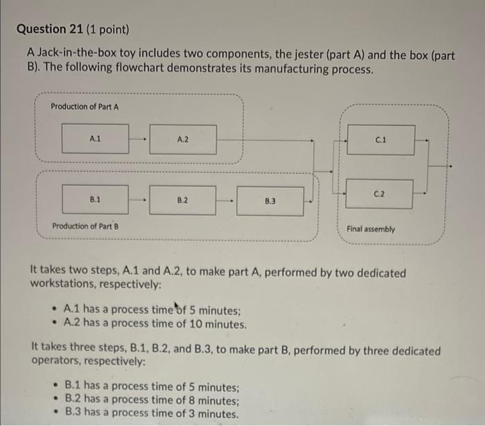 please help me in this one Question 21 (1 point)