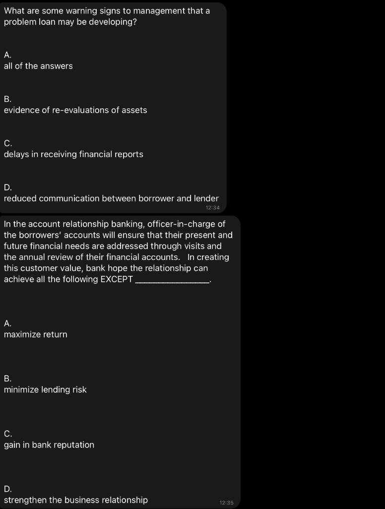 What are some warning signs to management that a