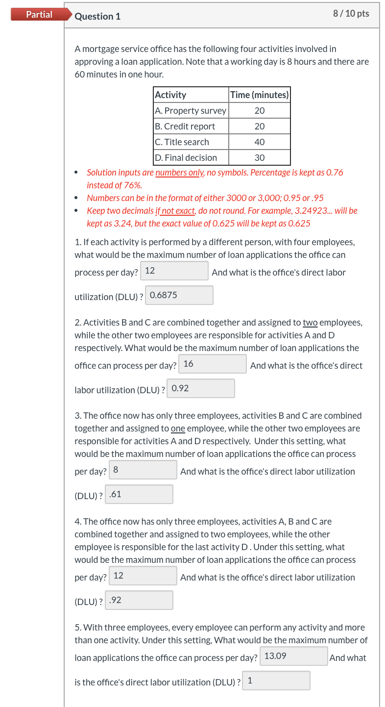 only partial credit could someone try to figure