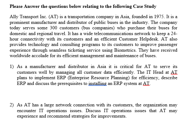 Please Answer the questions below relating to the