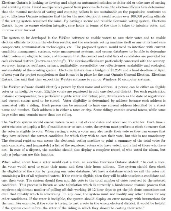 System: Template: Question: Elections Ontario is