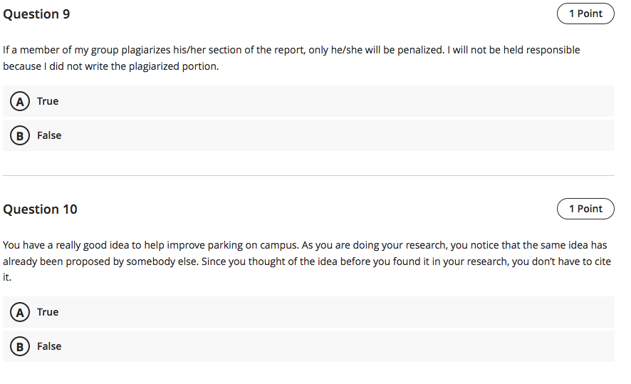 Question 1 Submitting information from the