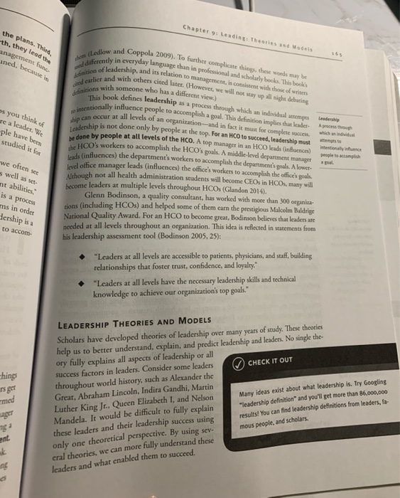 TRY IT, APPLY IT Suppose you are the top manager