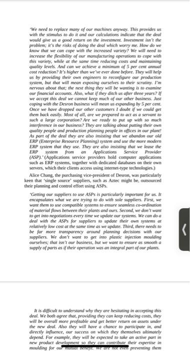 Case 2: AZTEC COMPONENT SUPPLIES Nigel Slack The