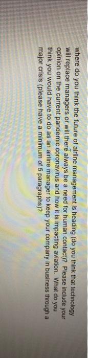 where do you think the future of airline