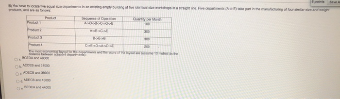 6 points Save A 6) You have to locate five
