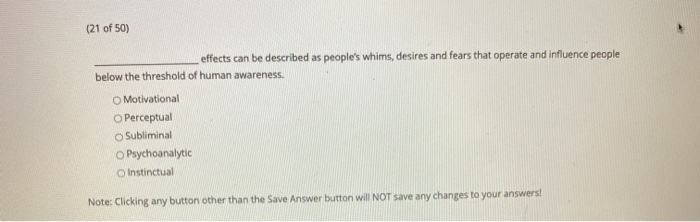 (21 of 50) effects can be described as people's