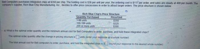 Bel Computers purchases integrated chips at $350