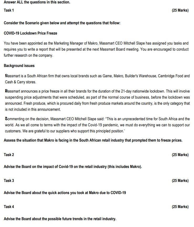 Answer ALL the questions in this section. Task 1