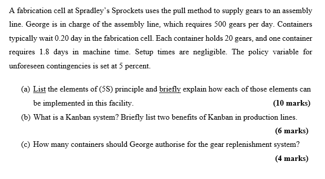 A fabrication cell at Spradley's Sprockets uses