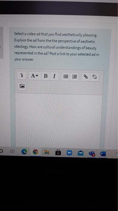 Select a video ad that you find aesthetically