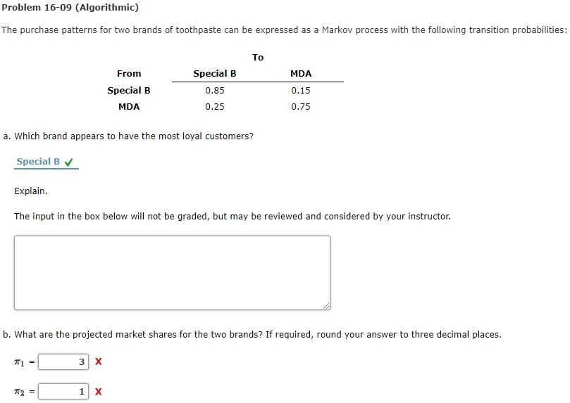 Note - Picture contains all information given for