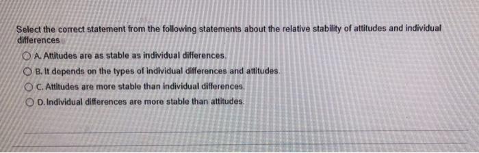 Select the correct statement from the following