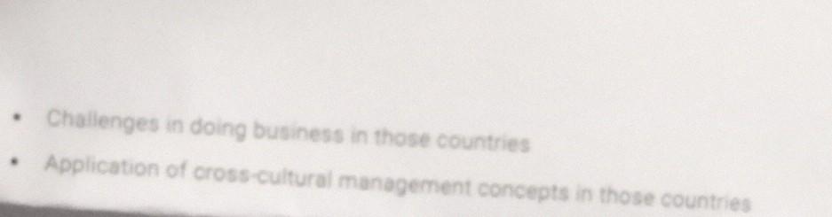 Expected information on those countries should