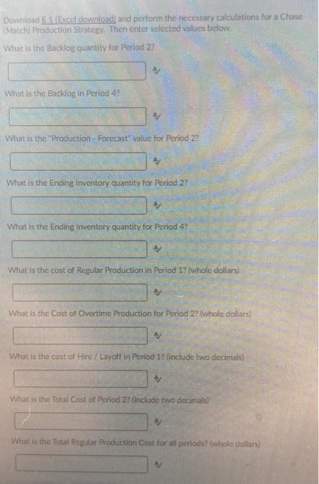 Download E 1(Excel download and perform the