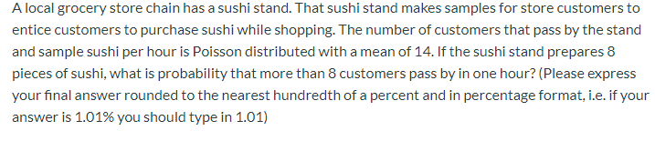 A local grocery store chain has a sushi stand.