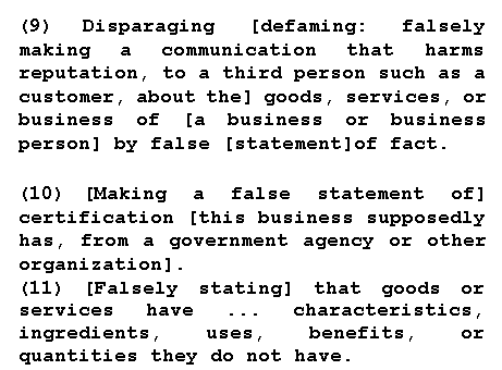 For each item below, write a statement (like a