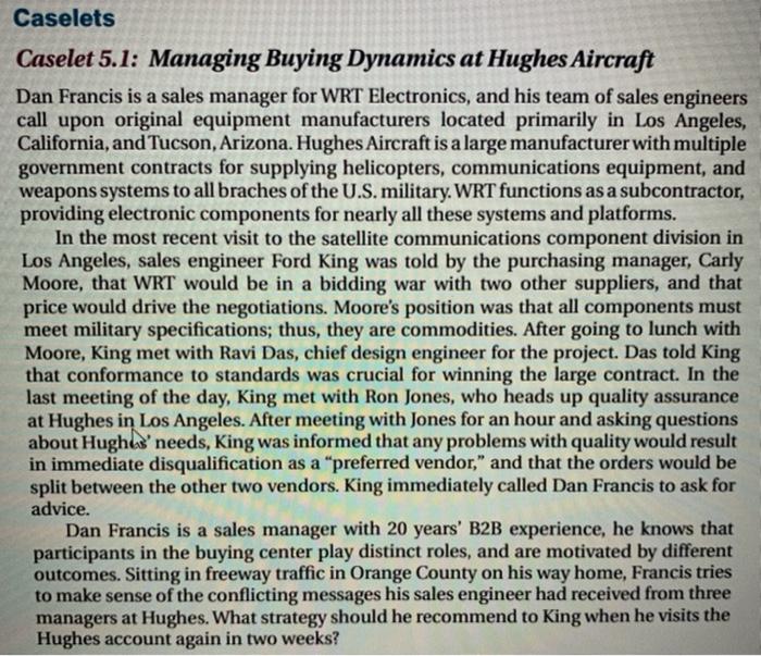 This is the case study question from sales