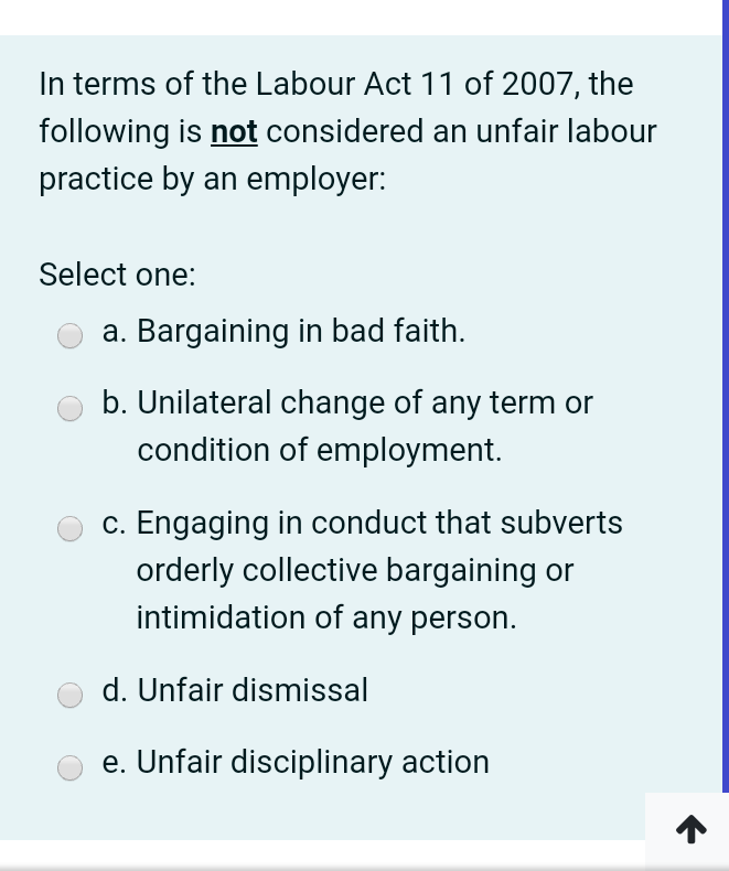 In a labour context, bargaining in bad faith