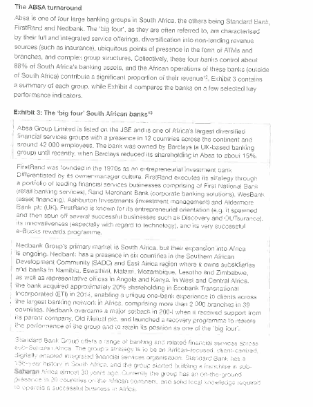 Use a resource based perspective base to explain