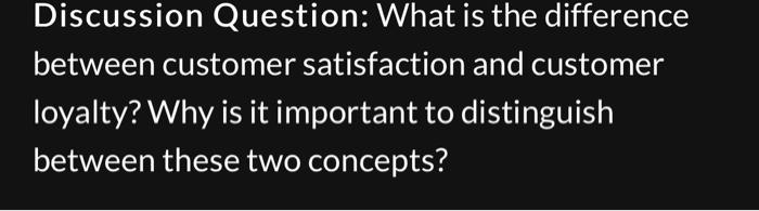 Discussion Question: What is the difference