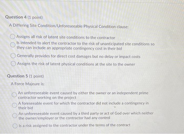 Question 4 (1 point) A Differing Site