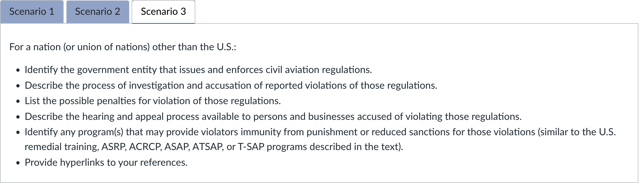 Post your thorough answers to one of the