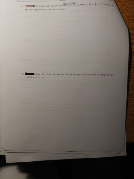 Sensitivity Analysis - EXERCISE 312 #5) Consider