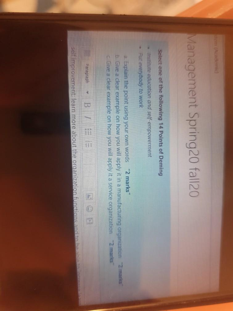 stem (Aondemic Management Spring 20 fall20 Select