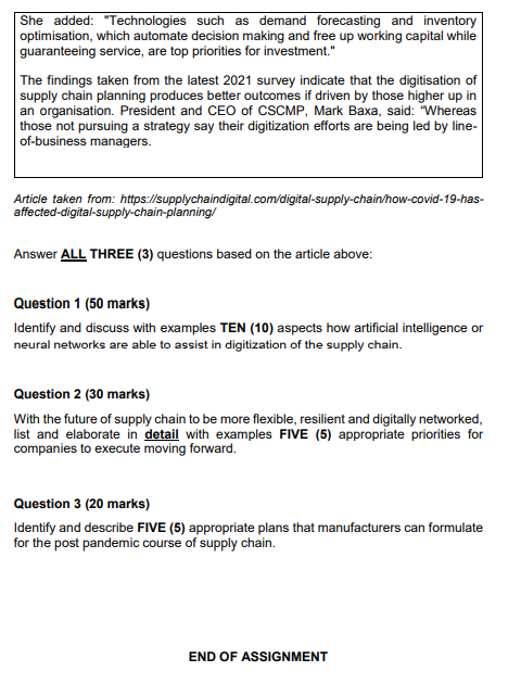 HOW COVID-19 HAS AFFECTED DIGITAL SUPPLY CHAIN