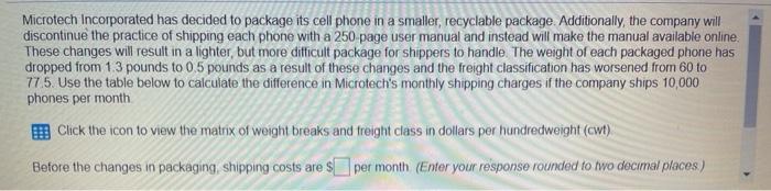 Microtech Incorporated has decided to package its