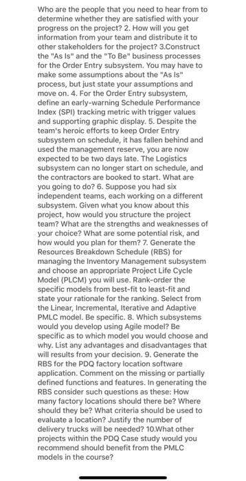 Who are the people that you need to hear from to